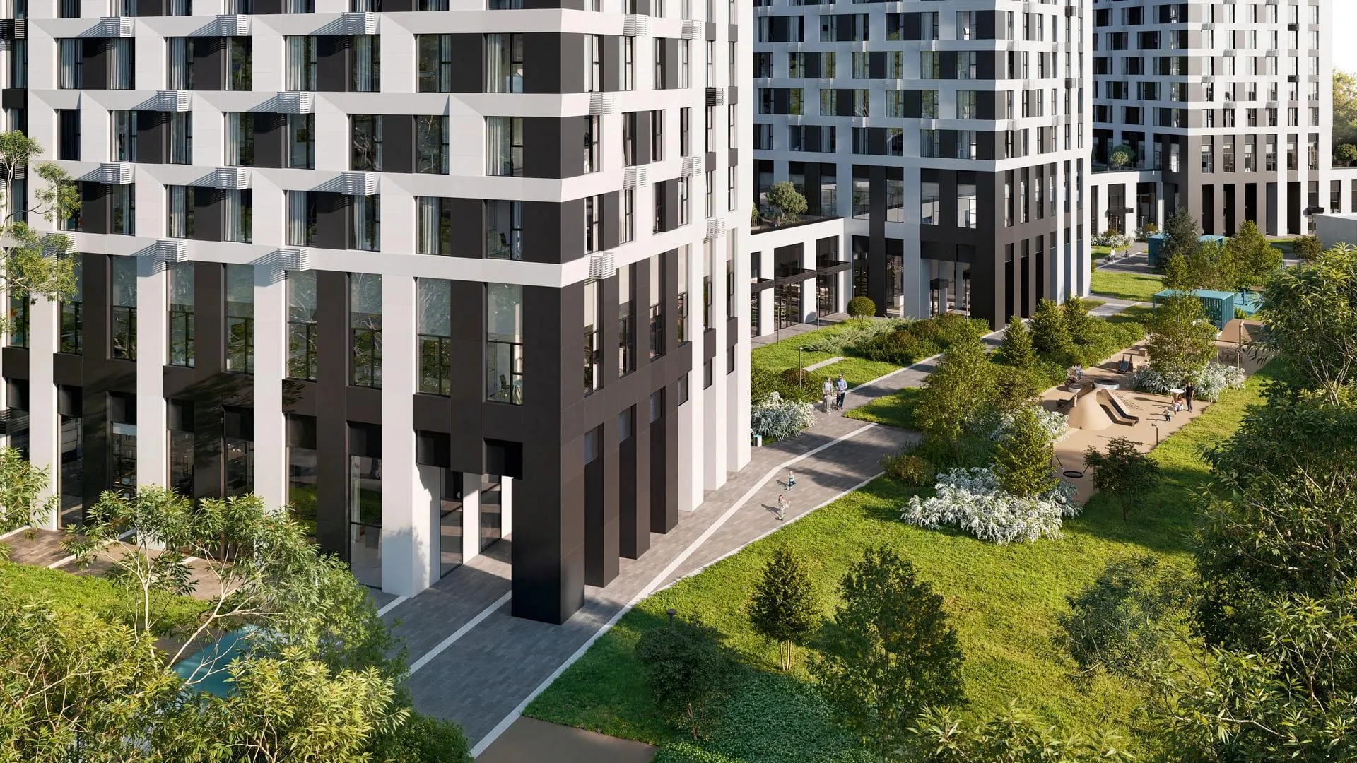 Благоустройство двора от застройщика